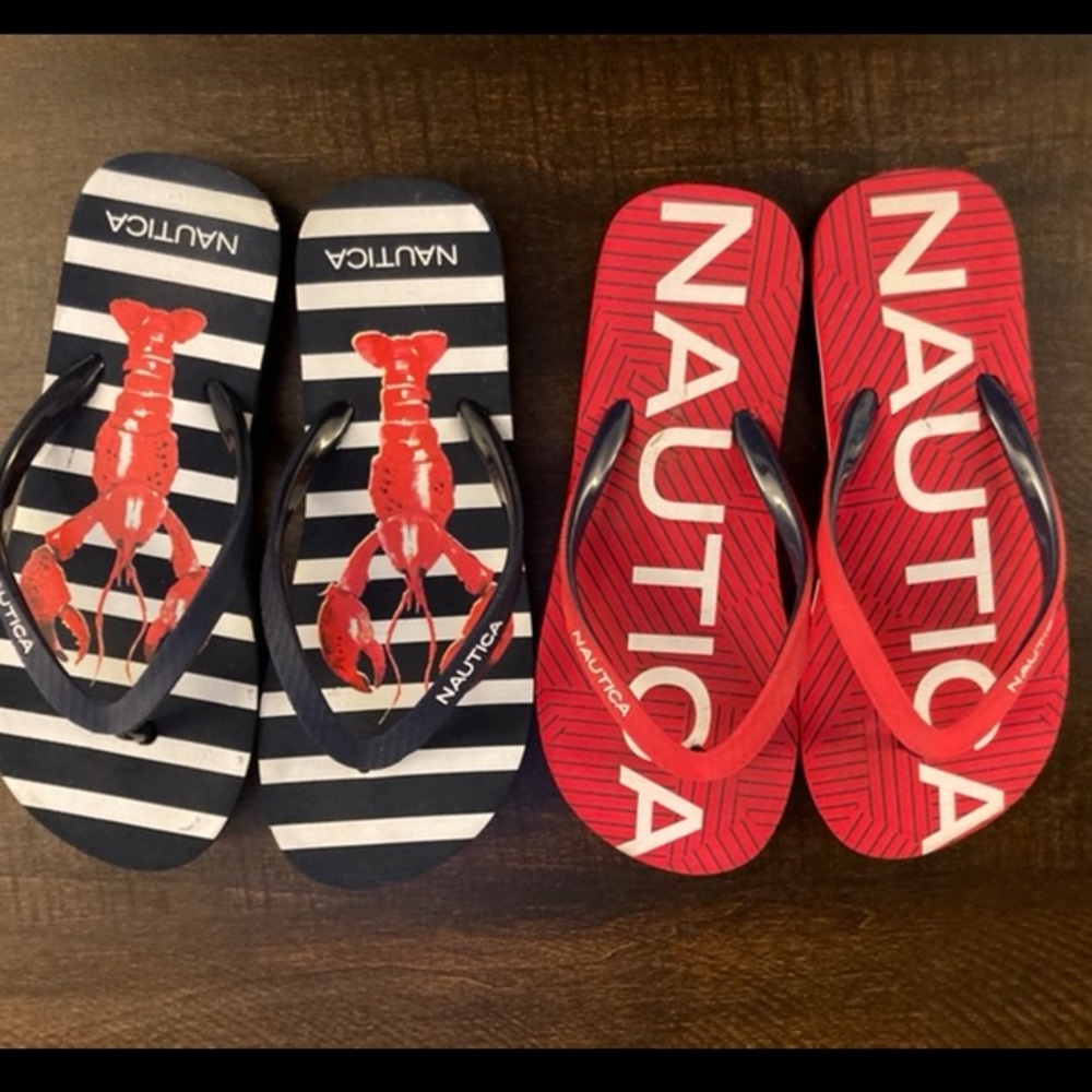 SOLD Nautica flip-flops size 3